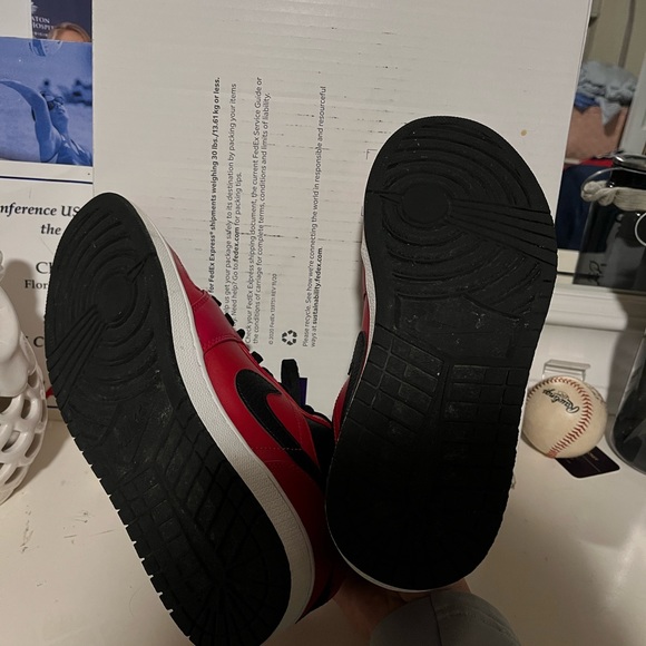 Jordan one retro black and red sneakers for sale - Picture 6 of 8